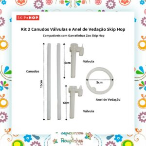 Skip Hop - Kit Canudo de Reposição Para as Garrafas Zoo 350ml - Imagem 4