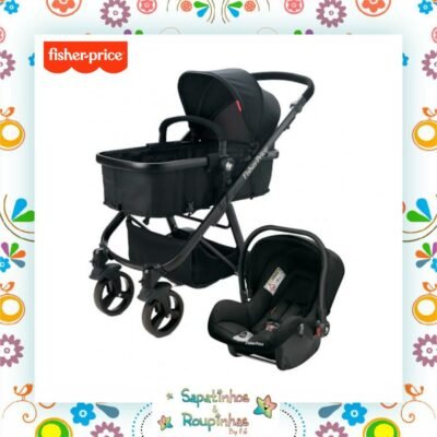 Fisher Price - Bebê Conforto Heritage Fix 0-13Kg e Carrinho Moisés Hero 0-15Kg