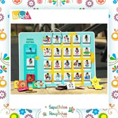 Babebi - Quadro Educativo Minha Rotina Estrelinhas