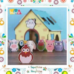 Babebi - Passa Figuras Animais Da Fazenda  - Imagem 5