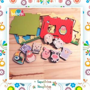 Babebi - Passa Figuras Animais Da Fazenda  - Imagem 6