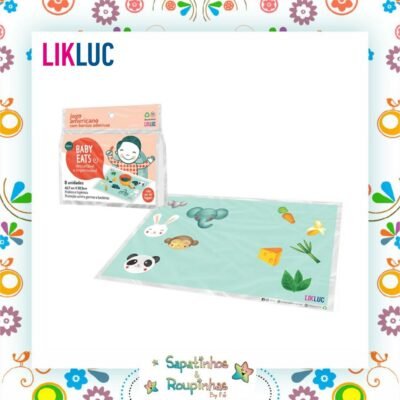 Likluc - Jogo Americano Baby Eats com 8un e bordas adesivas