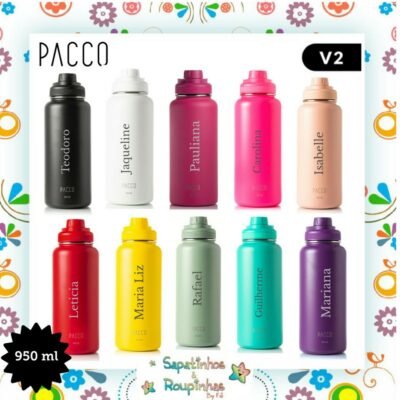 Pacco - Garrafa Térmica Hydra V2 950ml Com Gravação A Laser