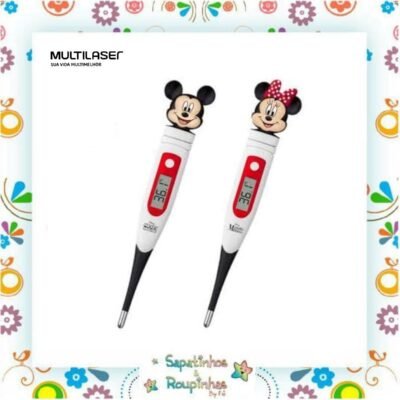 Multilaser - Termômetro Digital Minnie / Mickey Com Ponta Flexível