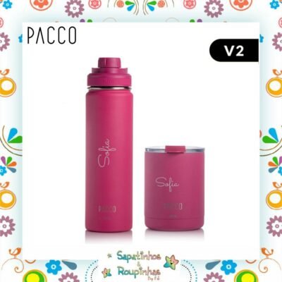 Pacco - Kit 2 Produtos Na Cor Fucsia Com Gravação A Laser