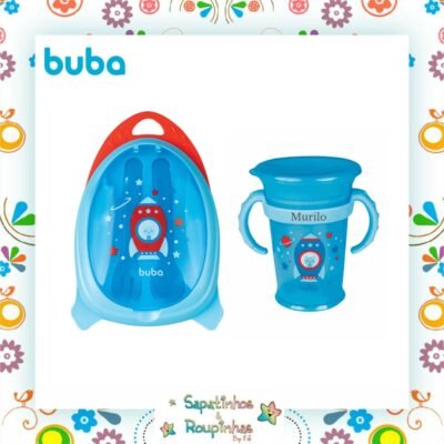 Buba - Kit Bowl Com Talher E Copo Com Gravação A Laser