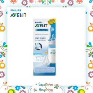 Philips Avent - Mamadeira Anti-Cólica 330ml Azul + Bico 6m+ Com Gravação A Laser - Imagem 2