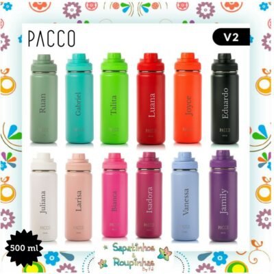 Pacco - Garrafa Térmica HydraV2 500ml Com Gravação A Laser