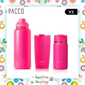 Pacco - Kit 3 Produtos Na Cor Pink Com Gravação A Laser