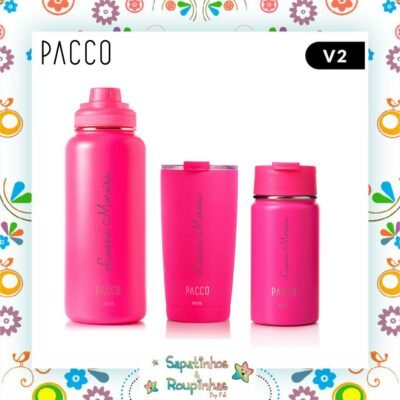 Pacco - Kit 3 Produtos Na Cor Pink Com Gravação A Laser