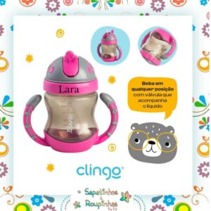 Clingo - Copo com alça e canudo com gravação a laser  - Imagem 4