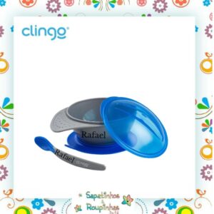Clingo - Prato com ventosa e colher com gravação a laser - Imagem 3