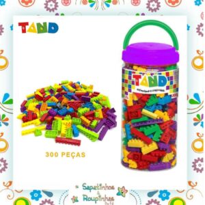 Tand - Blocos de montar pote com 300 peças