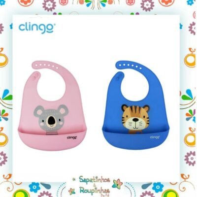 Clingo - Babador de Silicone com bolso coletor
