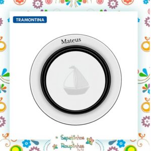 Tramontina - Kit talheres + prato + copo aço inox infantil Le Petit com gravação a laser - Imagem 4