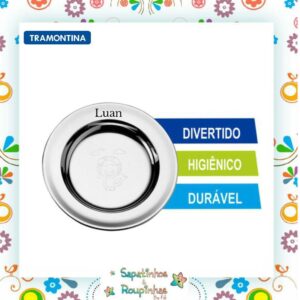 Tramontina - Kit prato + talheres baby friends com gravação a laser - Imagem 3