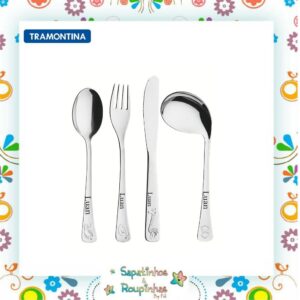 Tramontina - Kit prato + talheres baby friends com gravação a laser - Imagem 5