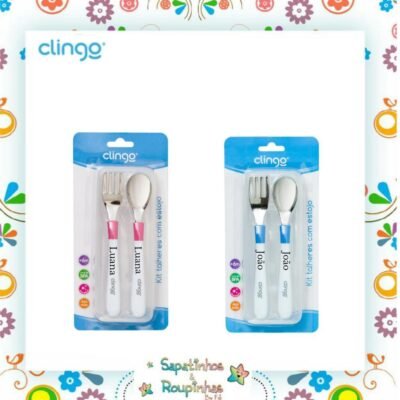 Clingo - Kit talheres com estojo com gravação a laser