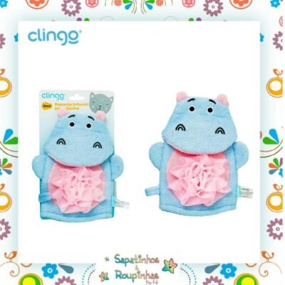 Clingo - Esponja infantil para banho Hipopótamo