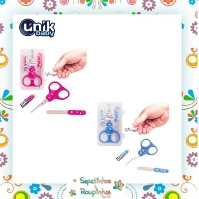 Unik - Baby - kit higiene do bebê com tesoura lixa e cortador de unhas