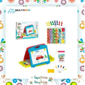 Multikids - Play & Learn Lousa dupla face 2 em 1 Maleta
