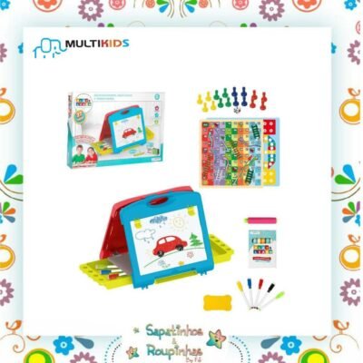 Multikids - Play & Learn Lousa dupla face 2 em 1 Maleta