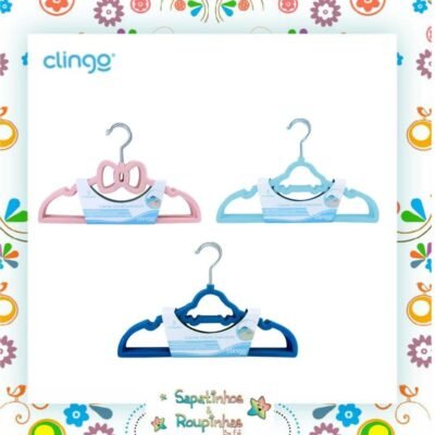 CLINGO - 5 Cabides Infantil Aveludado