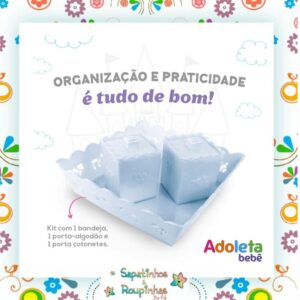 Adoleta Bebê - Kit Lixeira Decorativa + Kit Higiene 3 Peças - Imagem 11