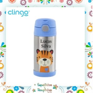 Clingo Garrafa térmica tigre com gravação a laser - Imagem 2