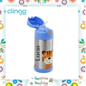 Clingo Garrafa térmica tigre com gravação a laser - Imagem 3