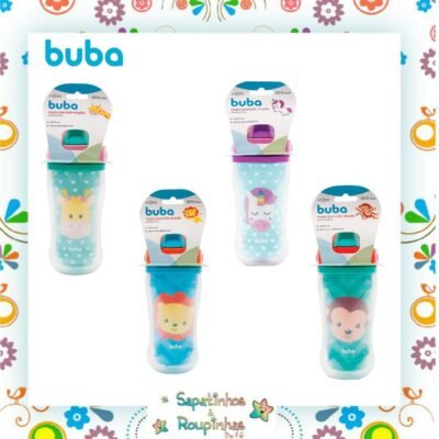 Buba - Copo parede dupla animal fun com gravação a laser