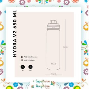 PACCO – Garrafa Térmica Hydra V2 650ml Boreal com Gravação A Laser - Imagem 4