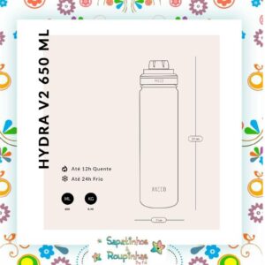 PACCO – Garrafa Térmica Hydra V2 650ml Royal com Gravação A Laser - Imagem 3