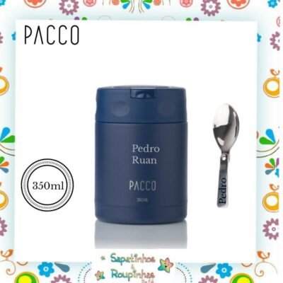 PACCO - Pote Térmico Food Jar 350ml marinho com gravação a laser