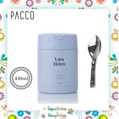 PACCO - Pote Térmico Food Jar 350ml lavanda com gravação a laser