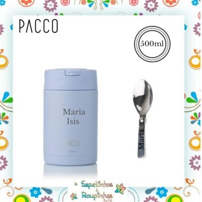 PACCO- Pote Térmico Food Jar 500ml lavanda com gravação a laser