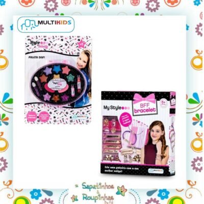 Multikids - Kit My Style Beauty - Paleta Diva + My Style e pulseiras BFF