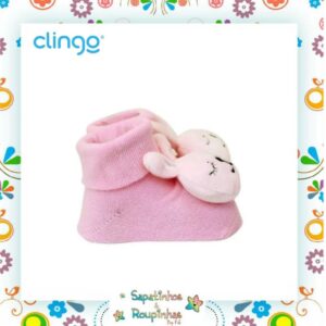Clingo - Kit Pantufa antiderrapante com chocalho + Naninha com mordedor + Lata alta redonda com alça com gravação a laser - Imagem 16