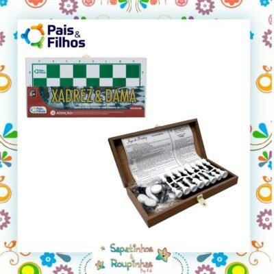 Pais & Filhos - Jogo de Xadrez e Dama Escolar
