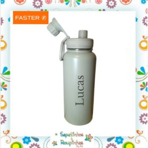 Faster - Garrafa Térmica 900ml verde com gravação a laser - Imagem 3