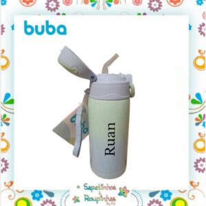 Buba - Garrafa Térmica com Canudo 400ml com gravação a laser - Imagem 7