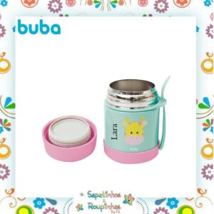 Buba - Pote térmico animal Fun girafa 320ml com gravação a laser - Imagem 3