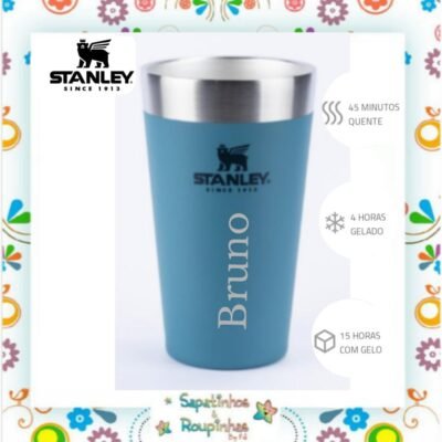 Stanley - Copo térmico de cerveja sem tampa Lagoon 473ml com gravação a laser