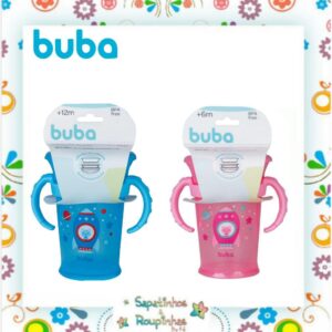 Buba - Copo de treinamento 360° com alça removível com gravação a laser