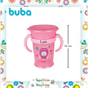 Buba - Copo de treinamento 360° com alça removível com gravação a laser - Imagem 6