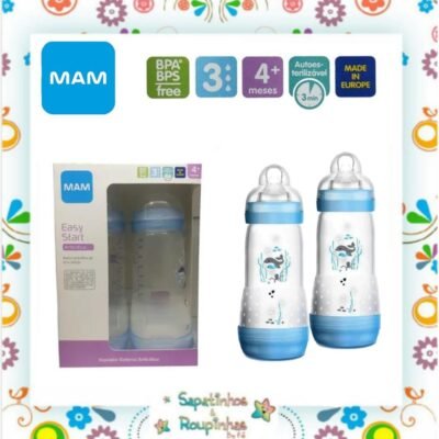 MAM - Kit 2 Mamadeiras Easy Start Anticólica 320ml 4+m