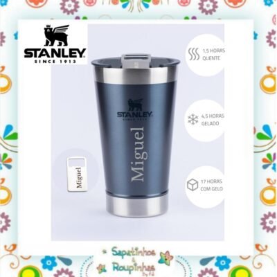 Stanley - Copo térmico de cerveja com tampa NightFall 473ml com gravação a laser