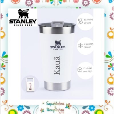 Stanley - Copo térmico de cerveja com tampa Polar 473ml com gravação a laser