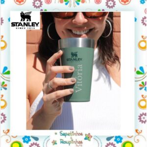 Stanley - Copo térmico de cerveja sem tampa Hammertone Green 473ml com gravação a laser - Imagem 4