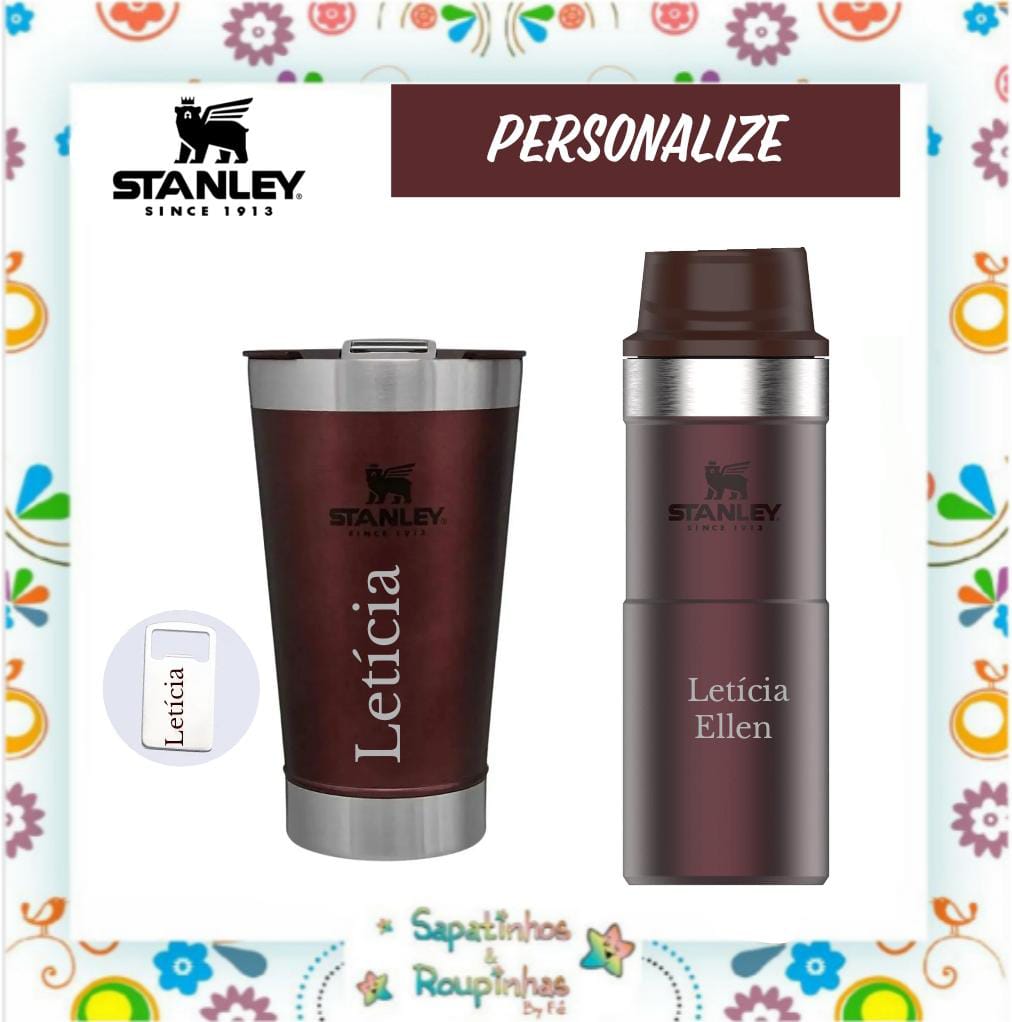 Vaso térmico Stanley Classic Stay Chill color wine red 473mL